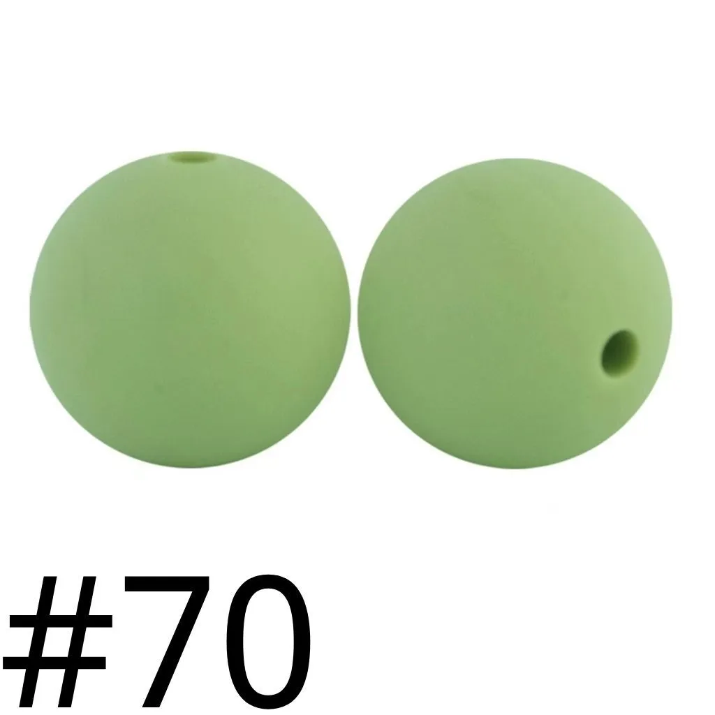 Silicone Beads, Solid Colors, 15 mm - Image 83