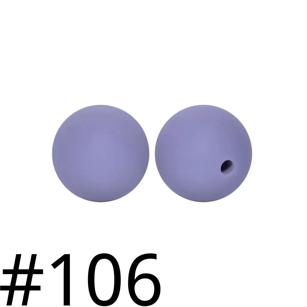 Silicone Beads, Solid Colors, 15 mm - Image 81
