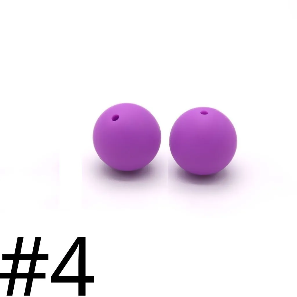 Silicone Beads, Solid Colors, 15 mm - Image 72