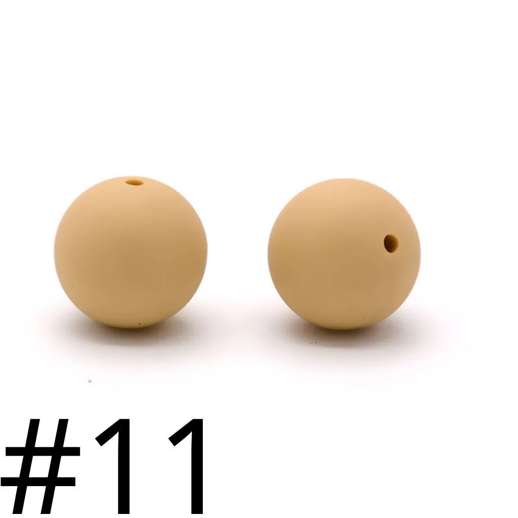 Silicone Beads, Solid Colors, 15 mm - Image 84