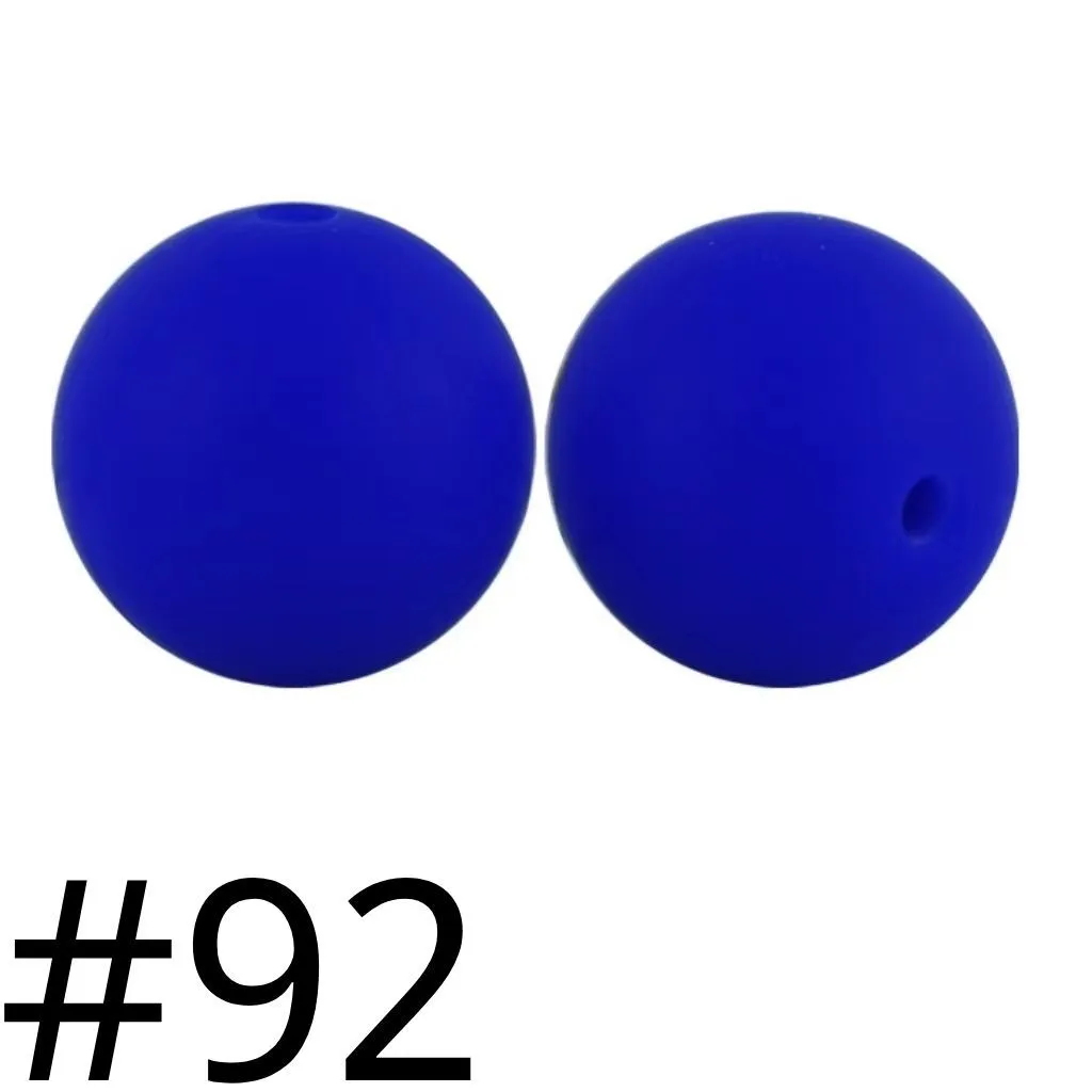 Silicone Beads, Solid Colors, 15 mm - Image 69