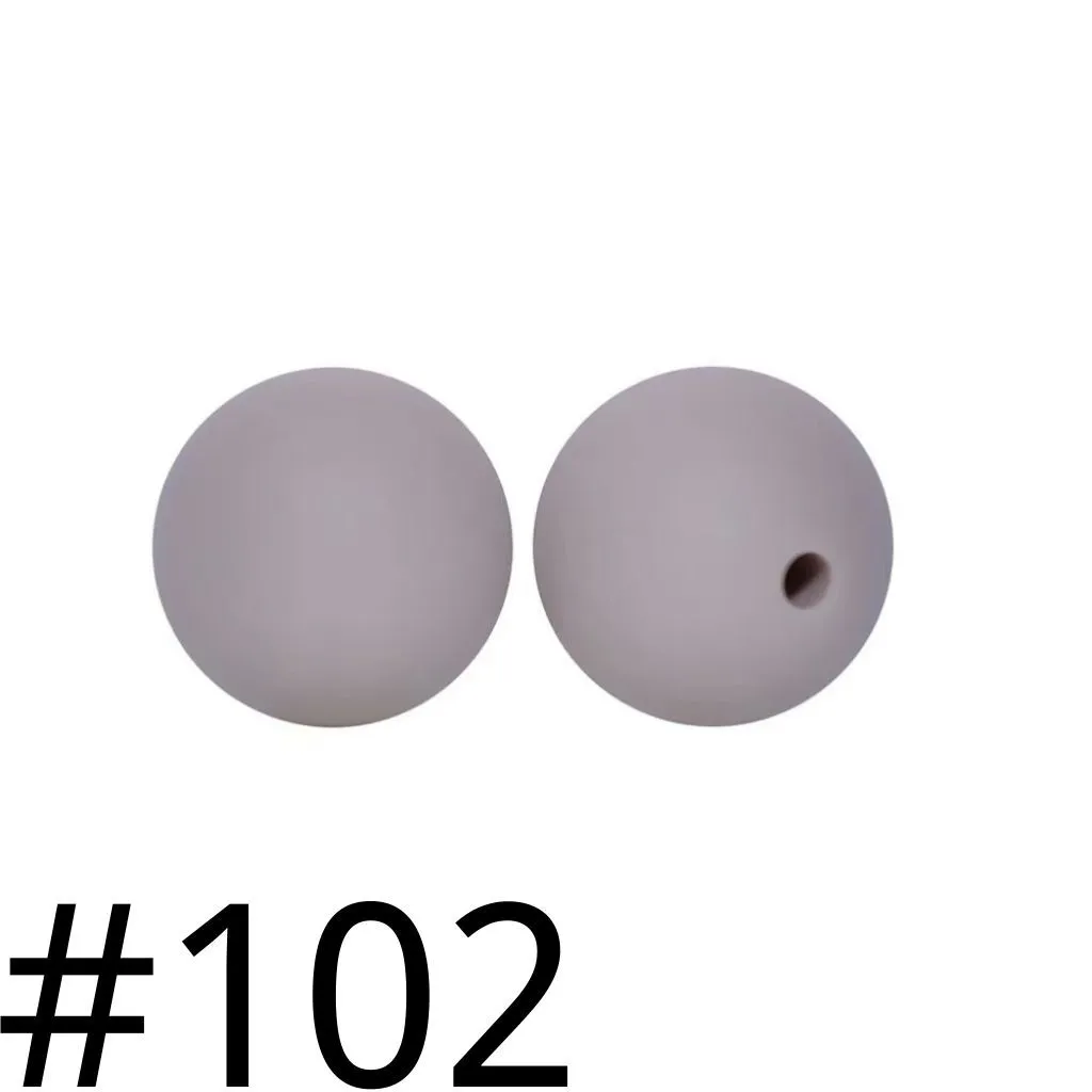 Silicone Beads, Solid Colors, 15 mm - Image 70