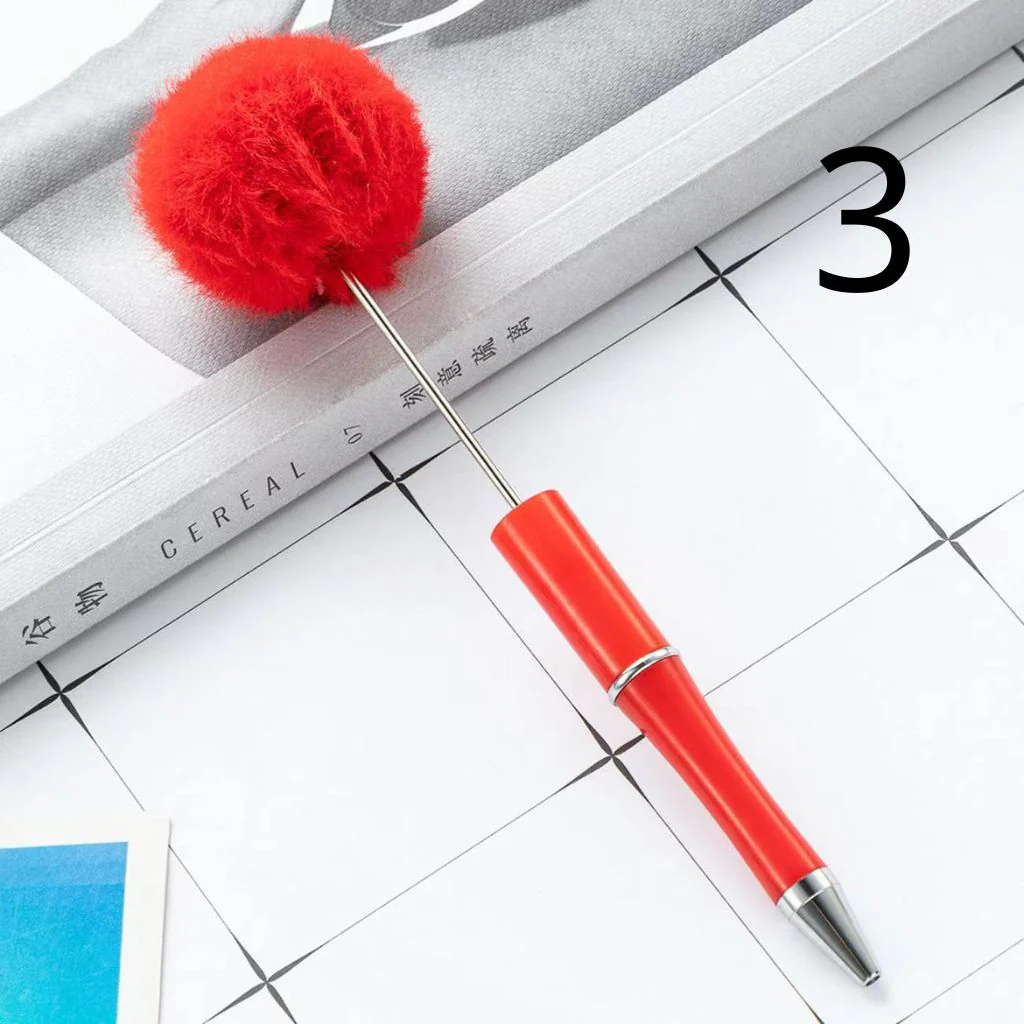 Pom Pom Pens with Pompom Pen Topper, Beadable Pens with Pon Pon Style - Image 4