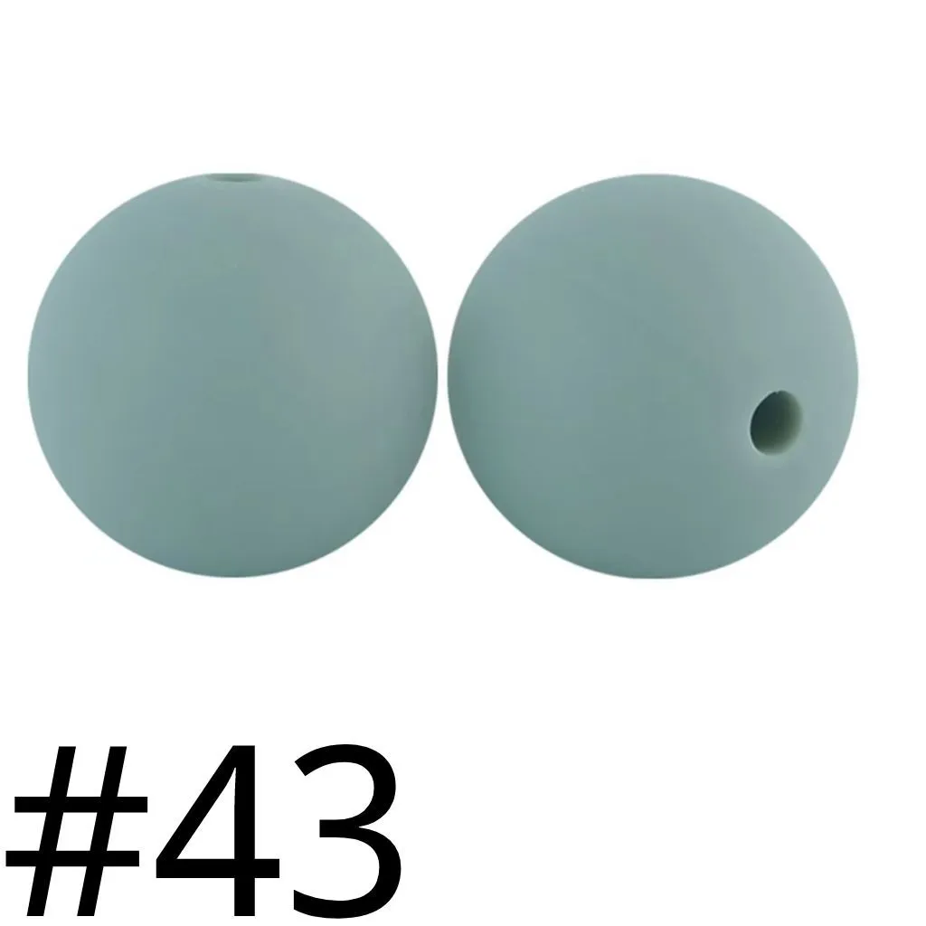 Silicone Beads, Solid Colors, 15 mm - Image 11
