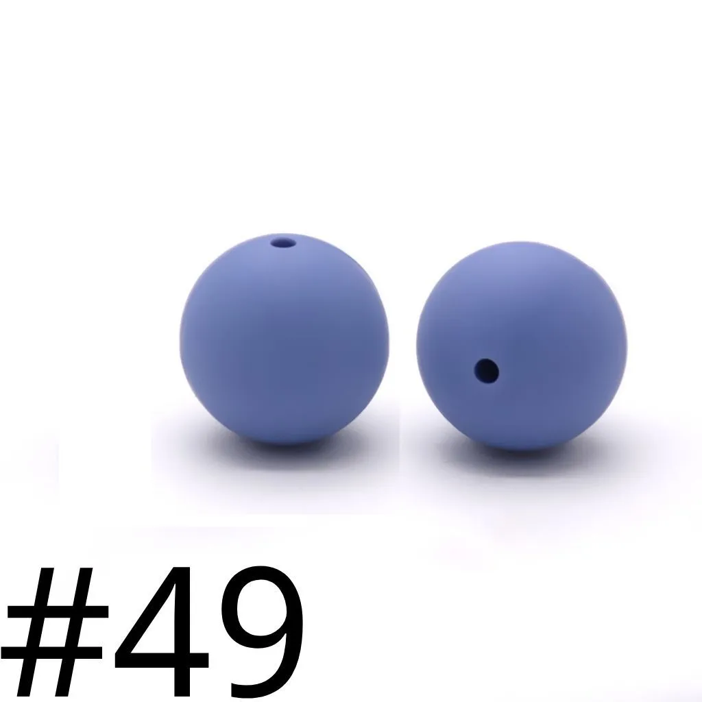 Silicone Beads, Solid Colors, 15 mm - Image 12