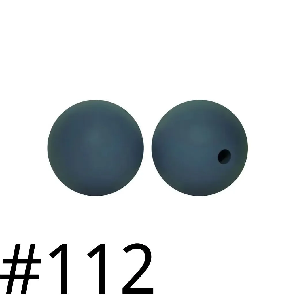 Silicone Beads, Solid Colors, 15 mm - Image 14