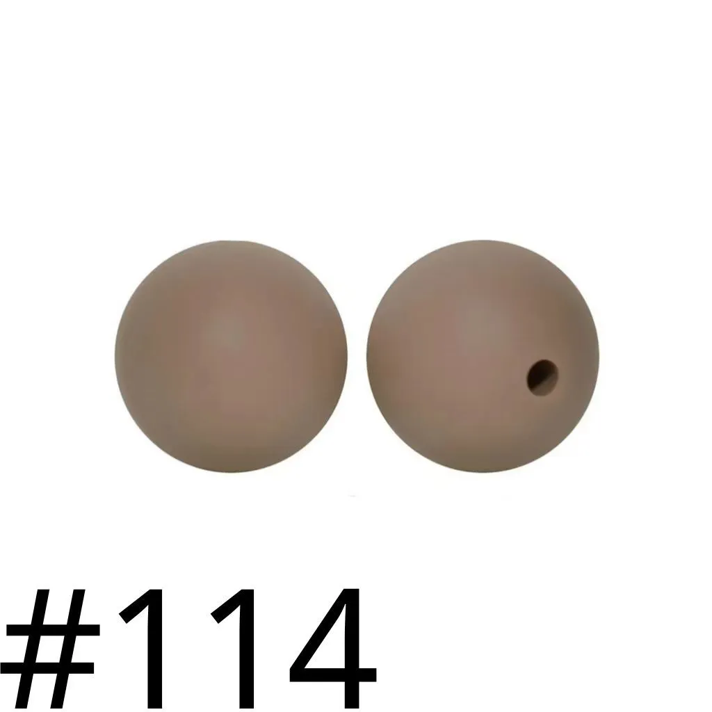 Silicone Beads, Solid Colors, 15 mm - Image 15