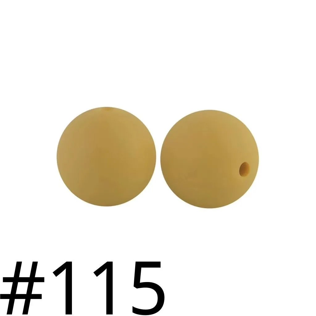 Silicone Beads, Solid Colors, 15 mm - Image 16