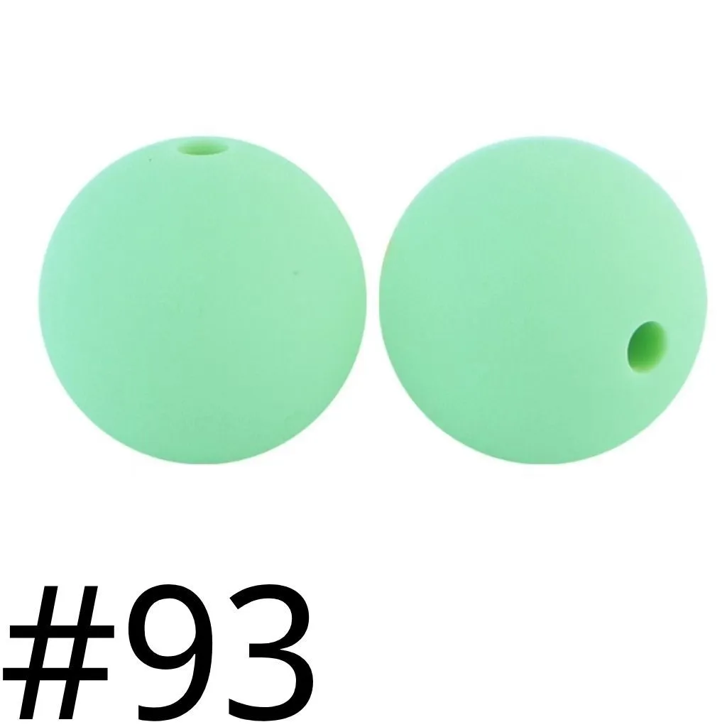Silicone Beads, Solid Colors, 15 mm - Image 18