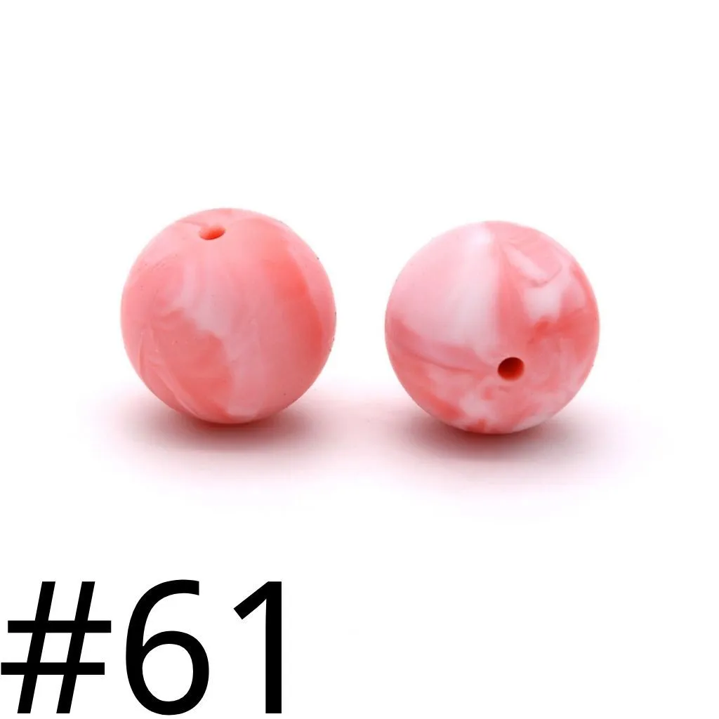 Silicone Beads, Solid Colors, 15 mm - Image 19