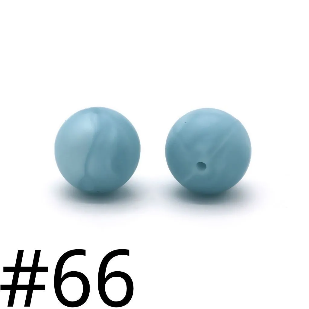 Silicone Beads, Solid Colors, 15 mm - Image 20