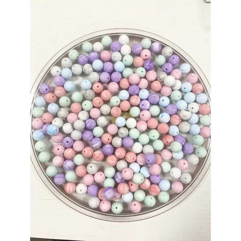 Silicone Beads, Solid Colors, 15 mm - Image 22