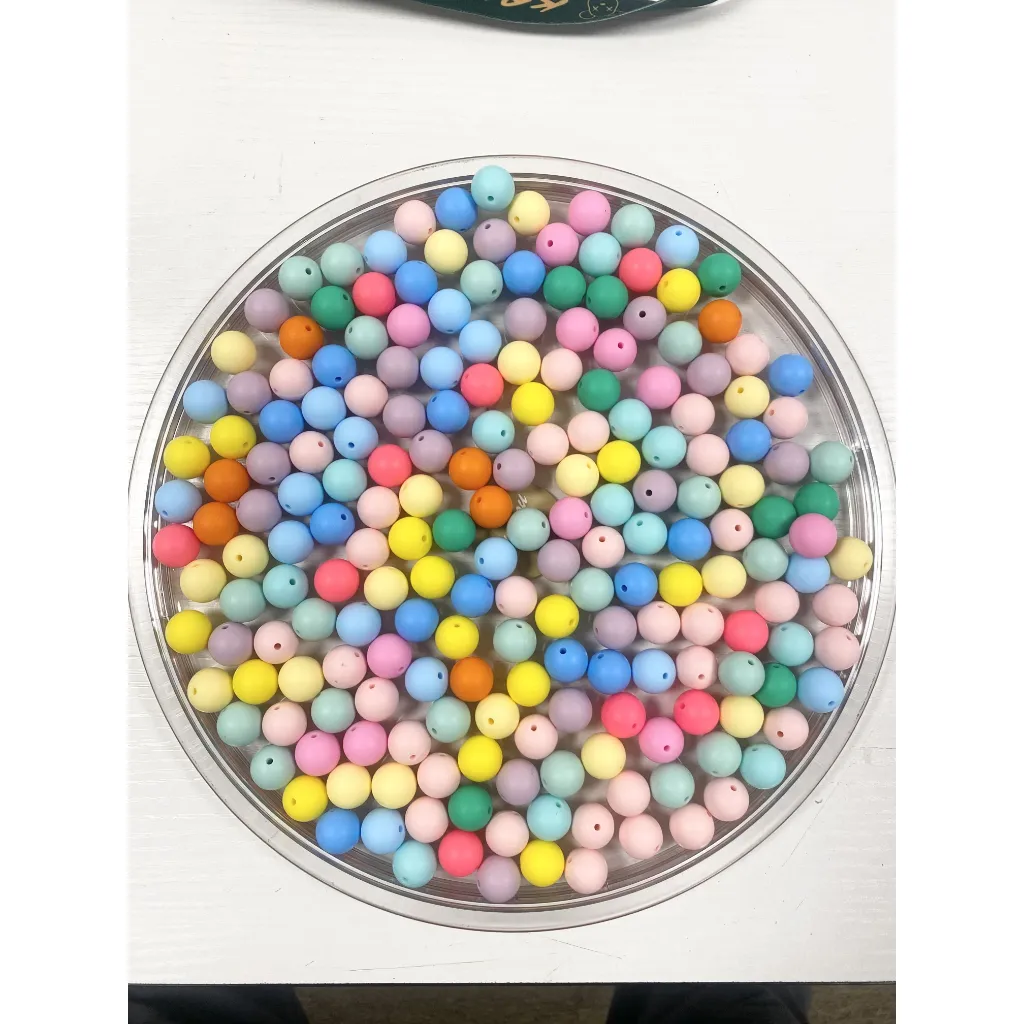 Silicone Beads, Solid Colors, 15 mm - Image 25