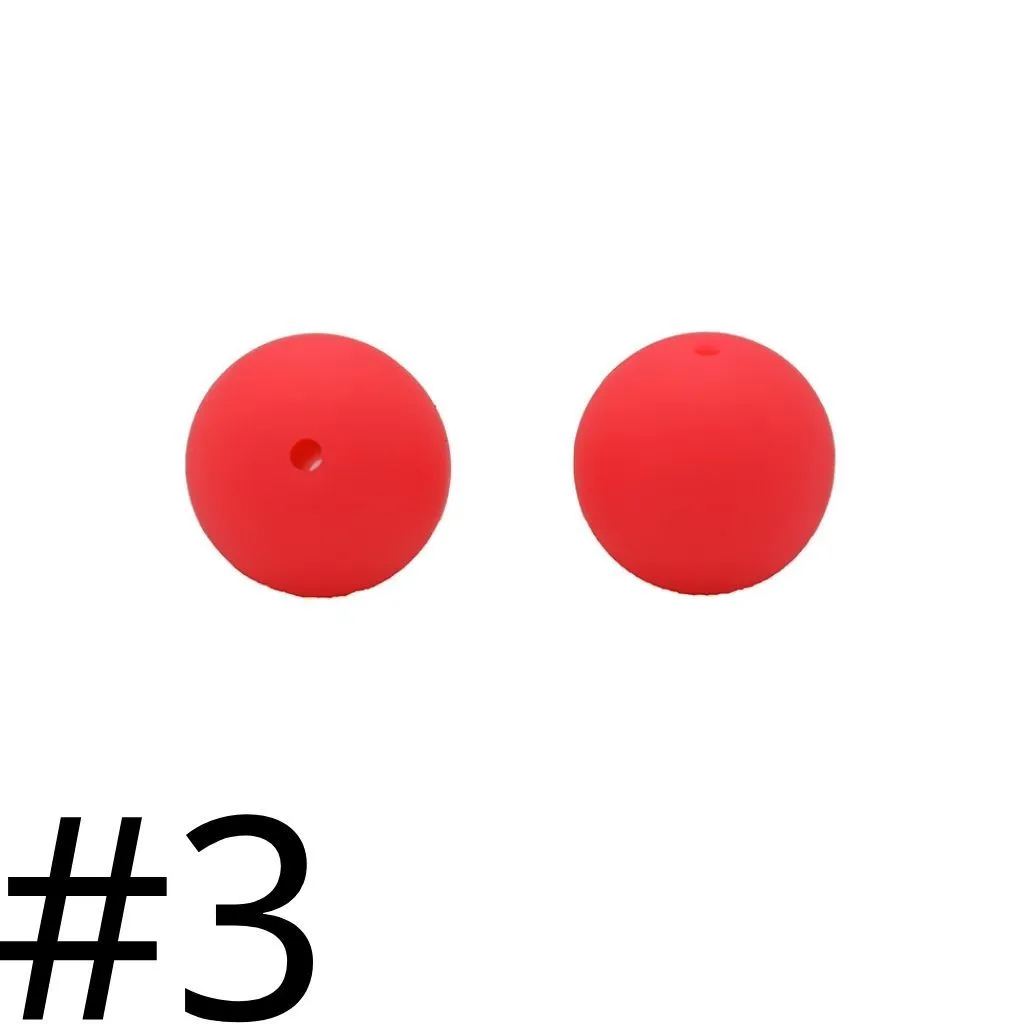 Silicone Beads, Solid Colors, 15 mm - Image 29