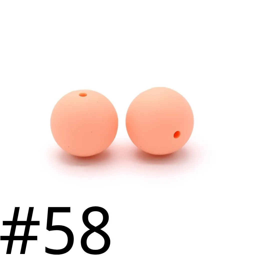 Silicone Beads, Solid Colors, 15 mm - Image 3