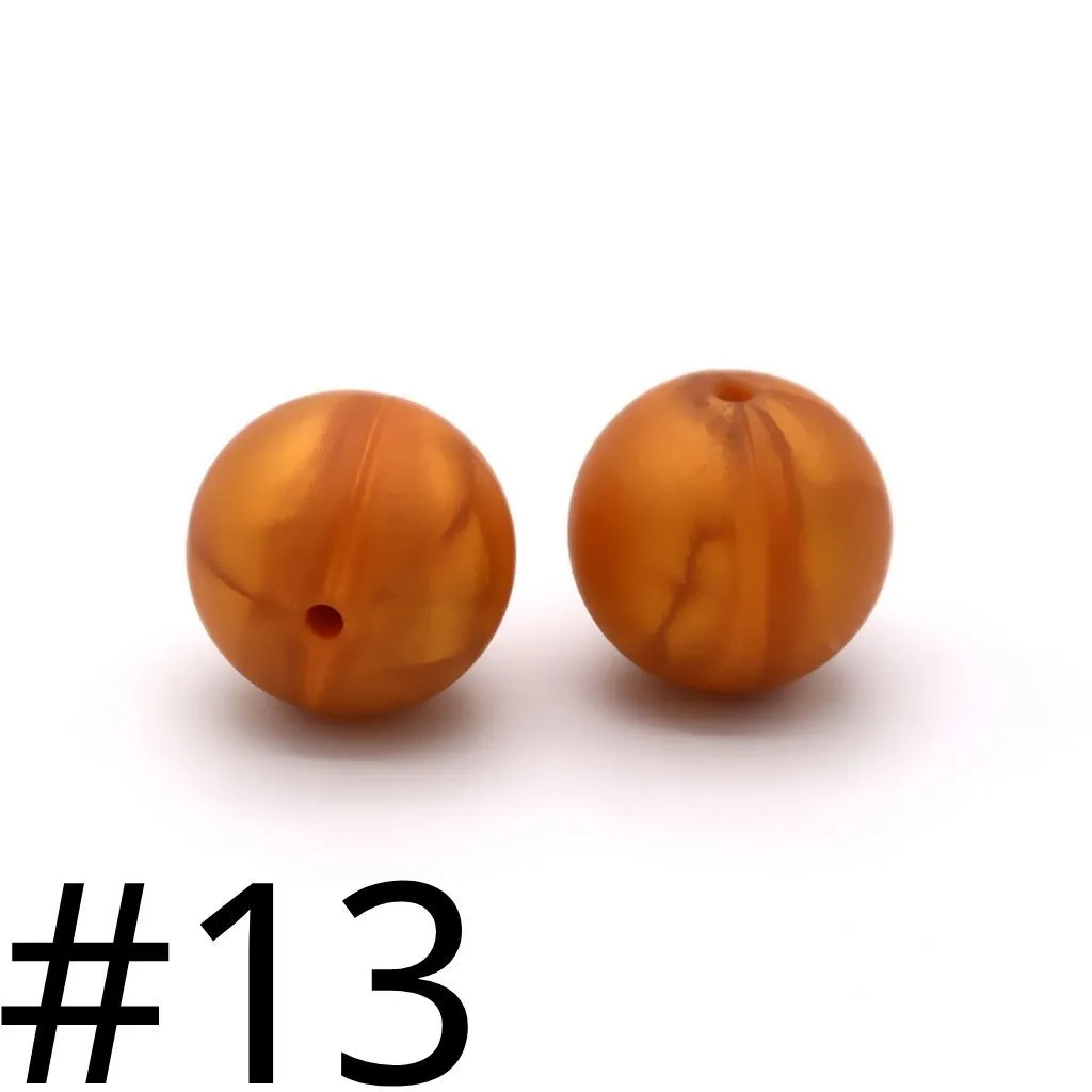 Silicone Beads, Solid Colors, 15 mm - Image 30