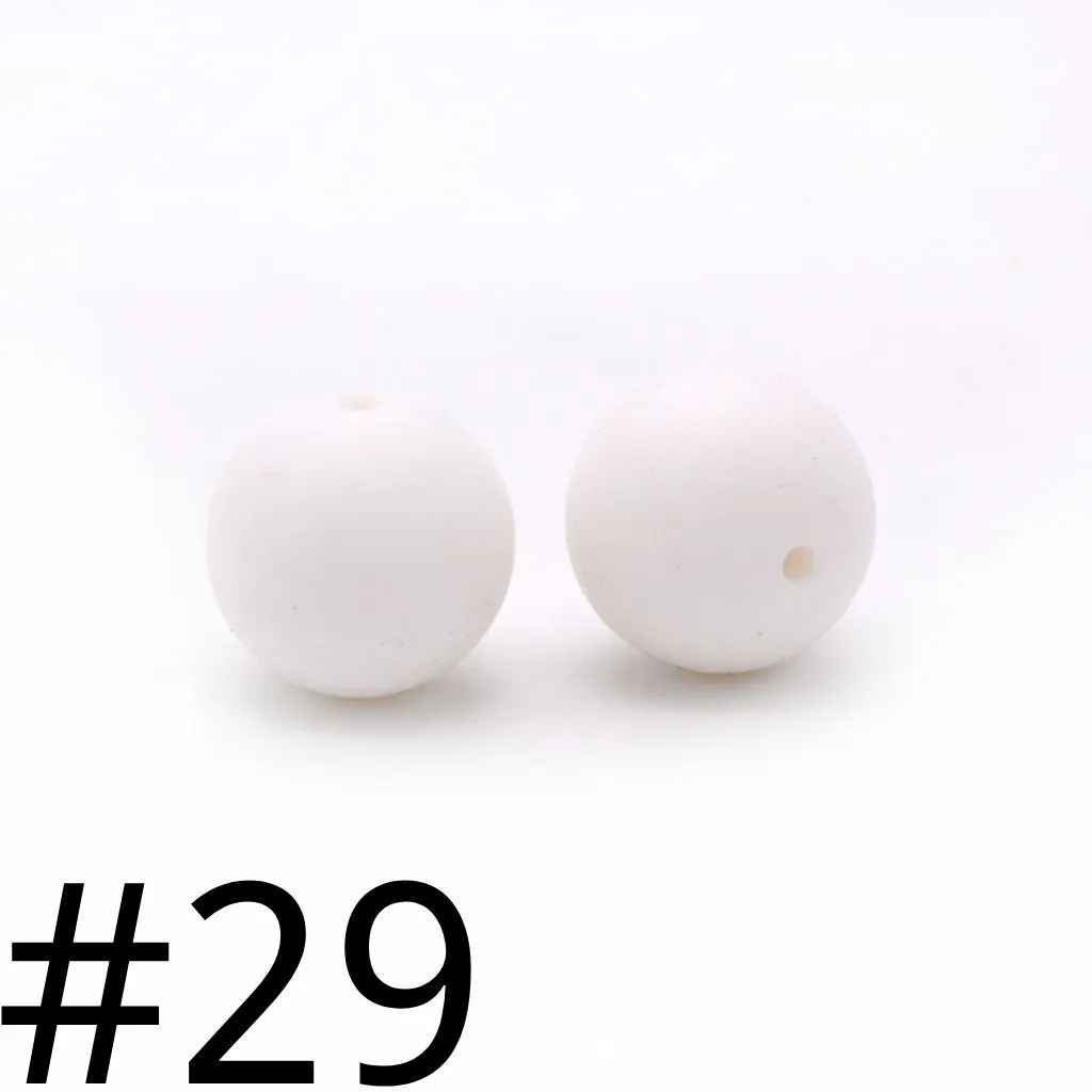 Silicone Beads, Solid Colors, 15 mm - Image 32