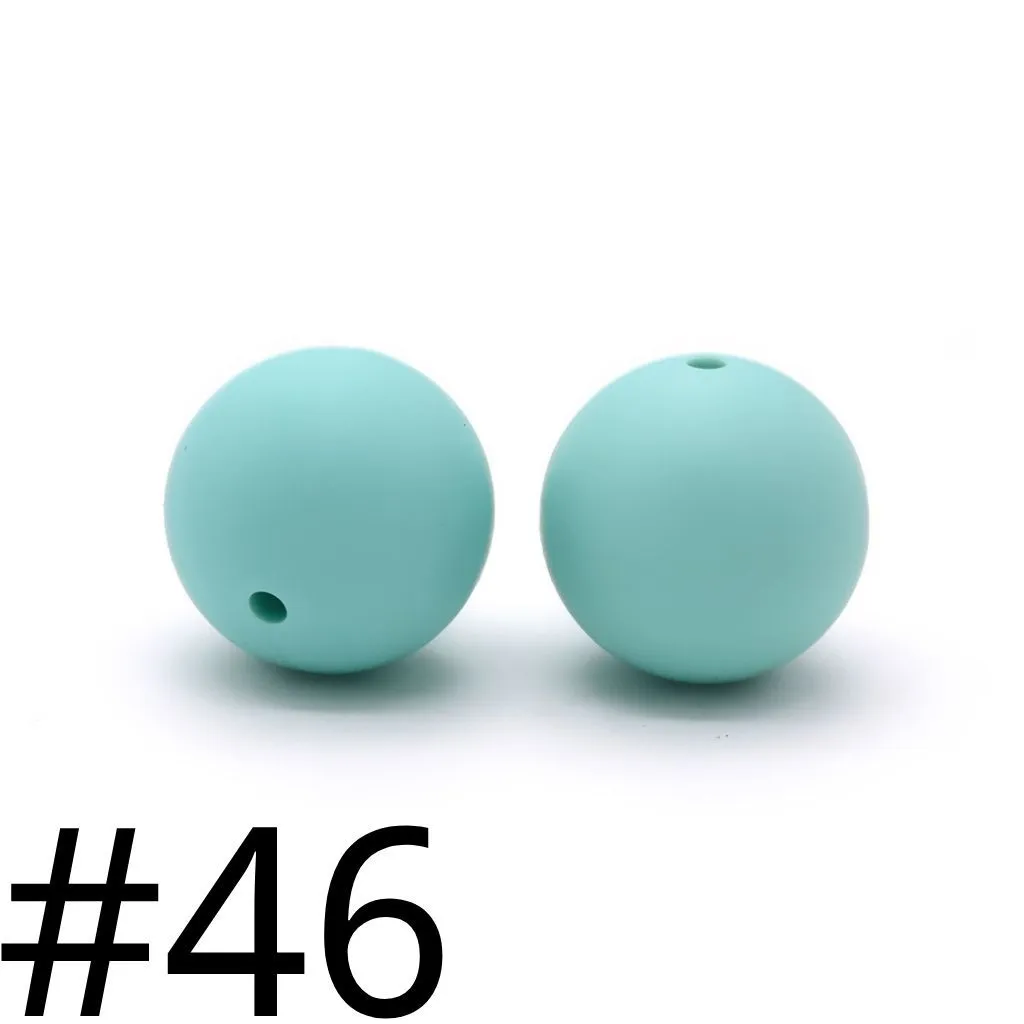 Silicone Beads, Solid Colors, 15 mm - Image 35