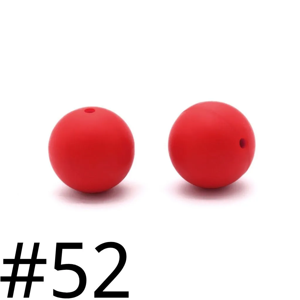 Silicone Beads, Solid Colors, 15 mm - Image 38