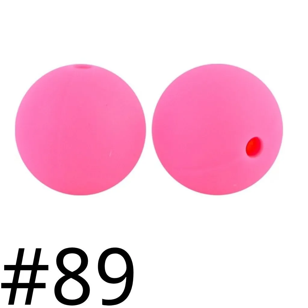 Silicone Beads, Solid Colors, 15 mm - Image 48