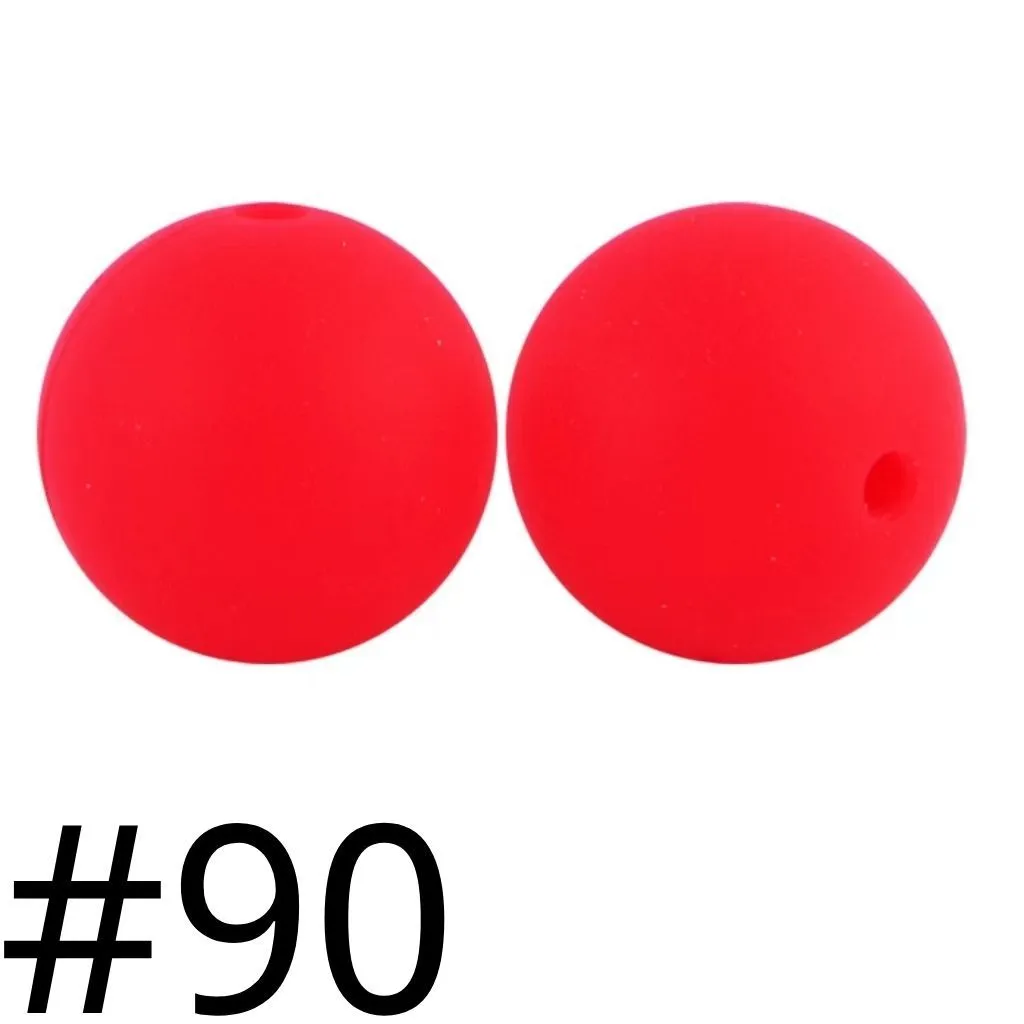 Silicone Beads, Solid Colors, 15 mm - Image 49