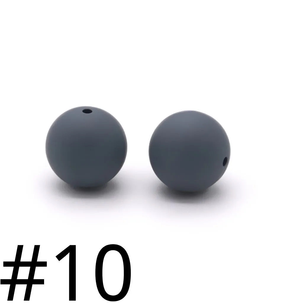 Silicone Beads, Solid Colors, 15 mm - Image 51