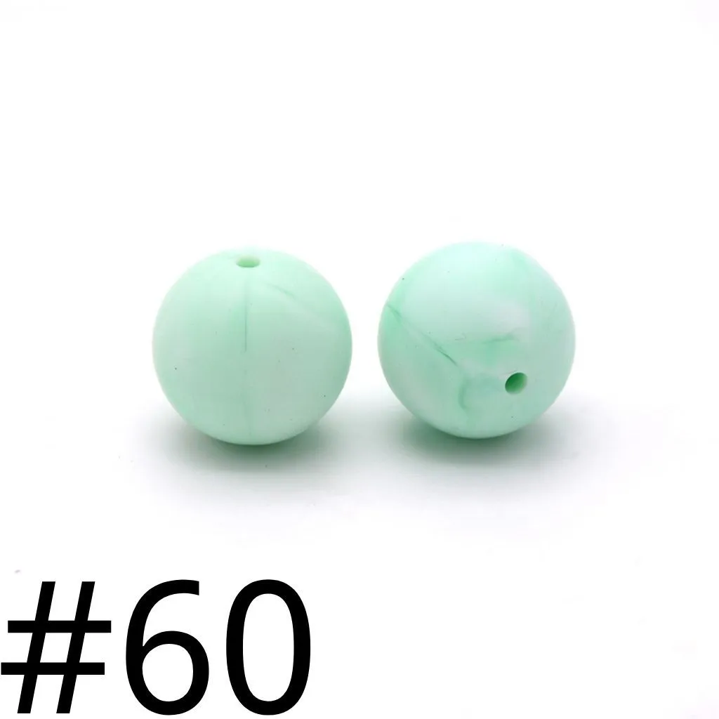 Silicone Beads, Solid Colors, 15 mm - Image 55