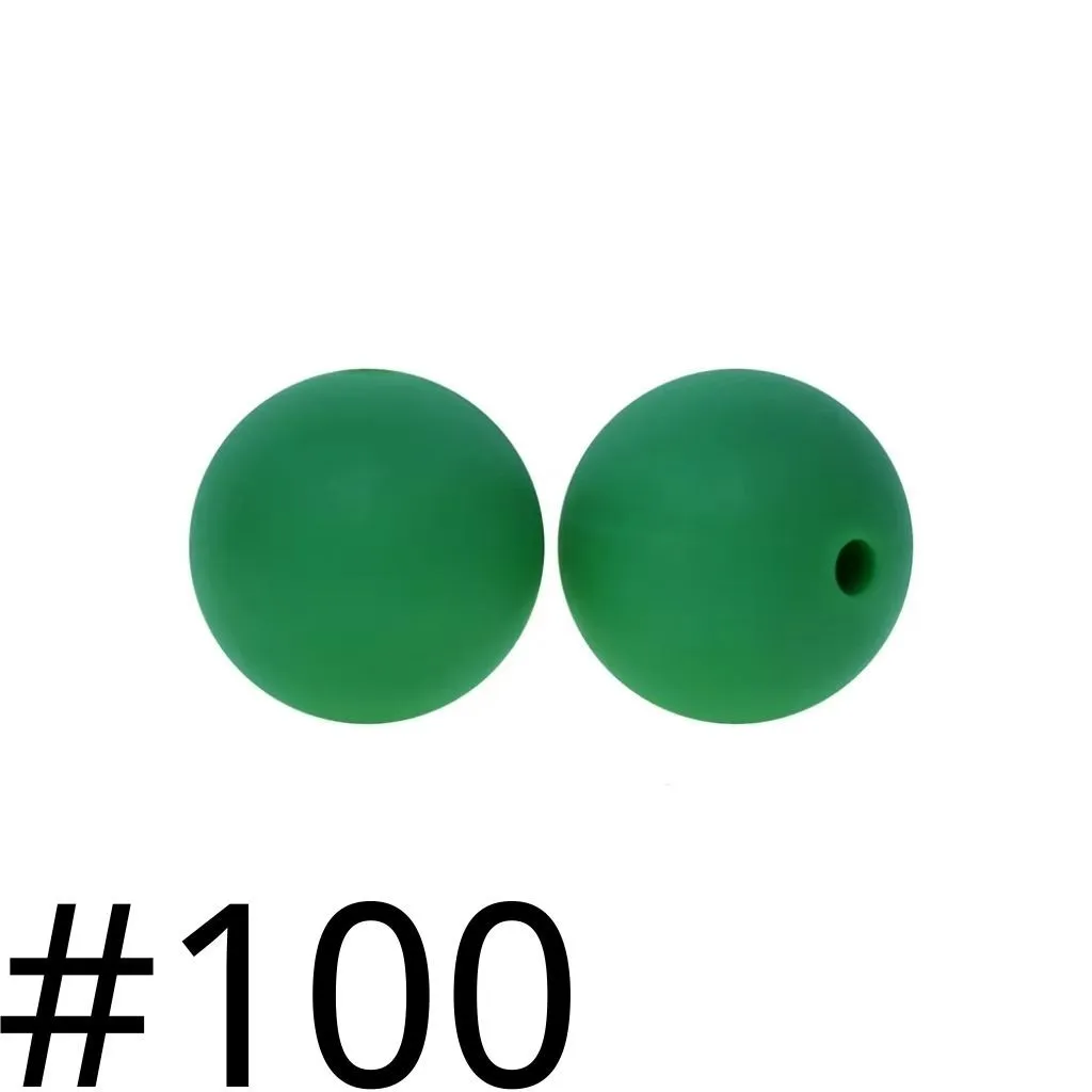 Silicone Beads, Solid Colors, 15 mm - Image 56
