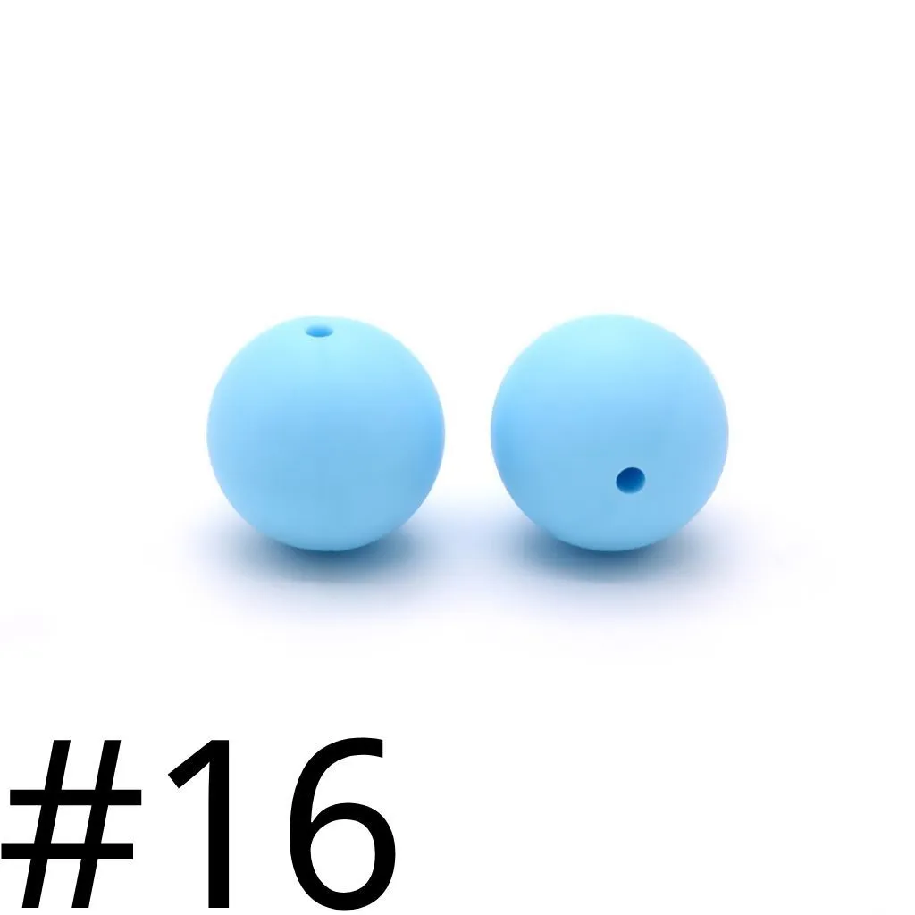 Silicone Beads, Solid Colors, 15 mm - Image 57