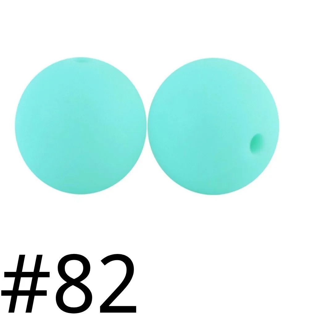 Silicone Beads, Solid Colors, 15 mm - Image 6