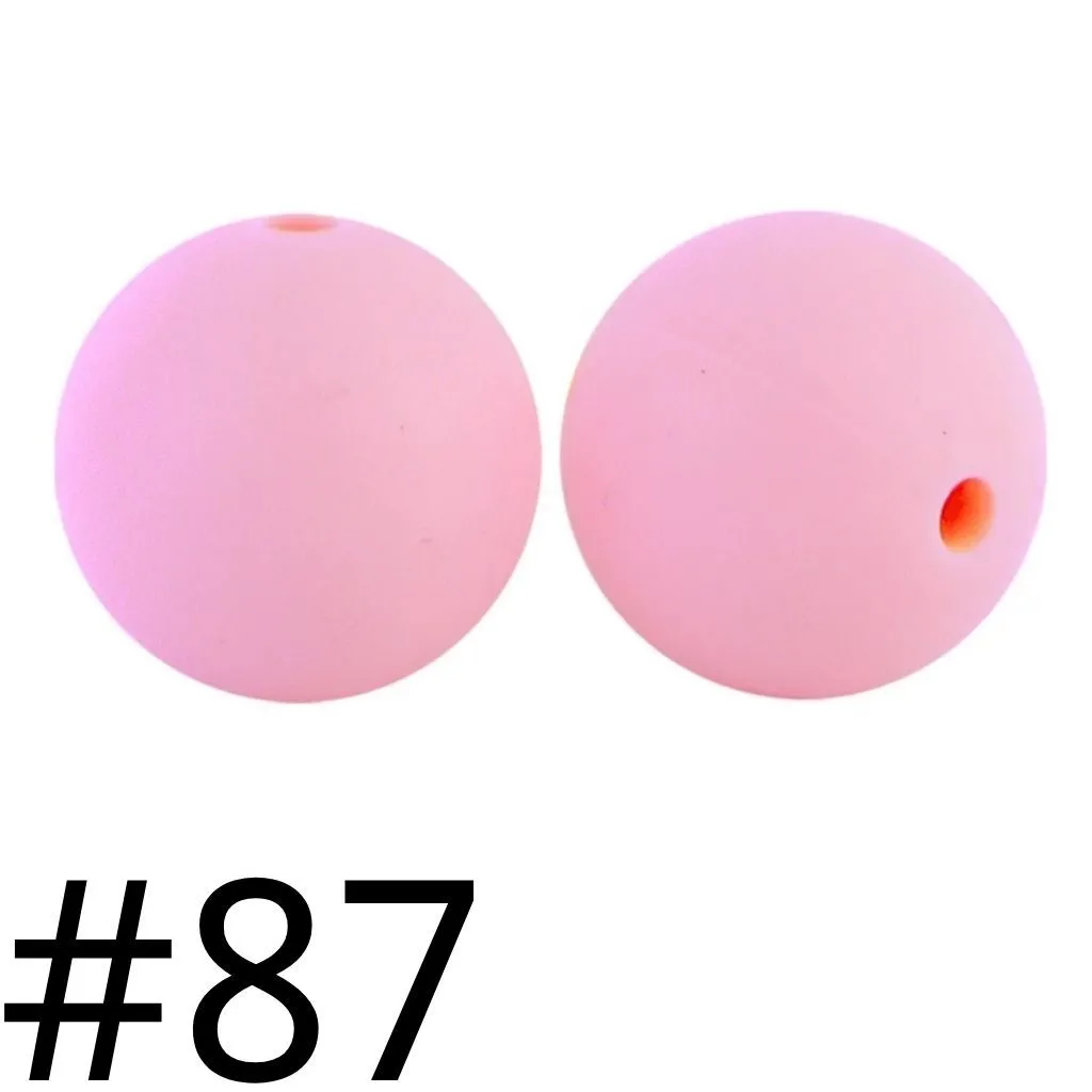 Silicone Beads, Solid Colors, 15 mm - Image 63