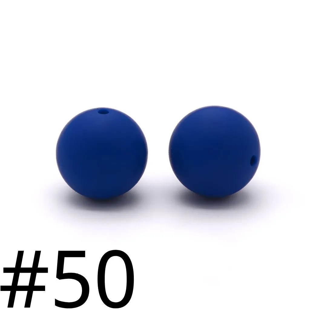 Silicone Beads, Solid Colors, 15 mm - Image 66