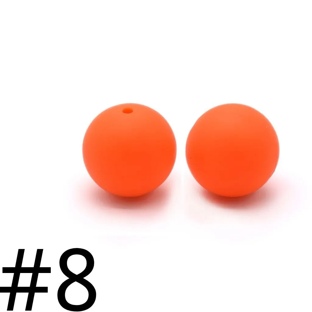 Silicone Beads, Solid Colors, 15 mm - Image 67