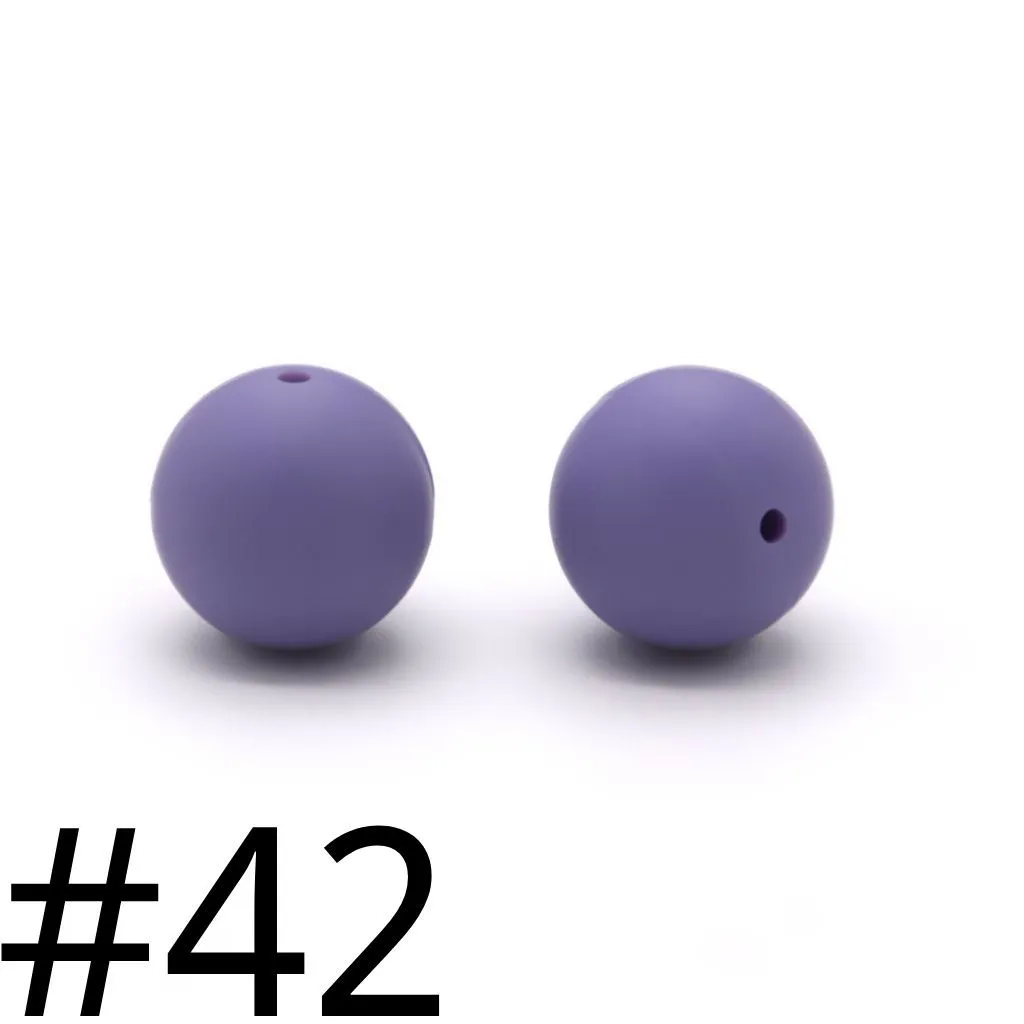 Silicone Beads, Solid Colors, 15 mm - Image 7