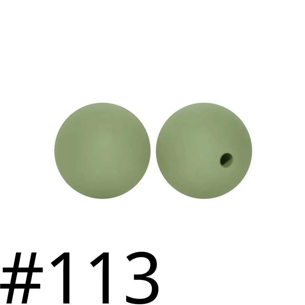 Silicone Beads, Solid Colors, 15 mm - Image 8