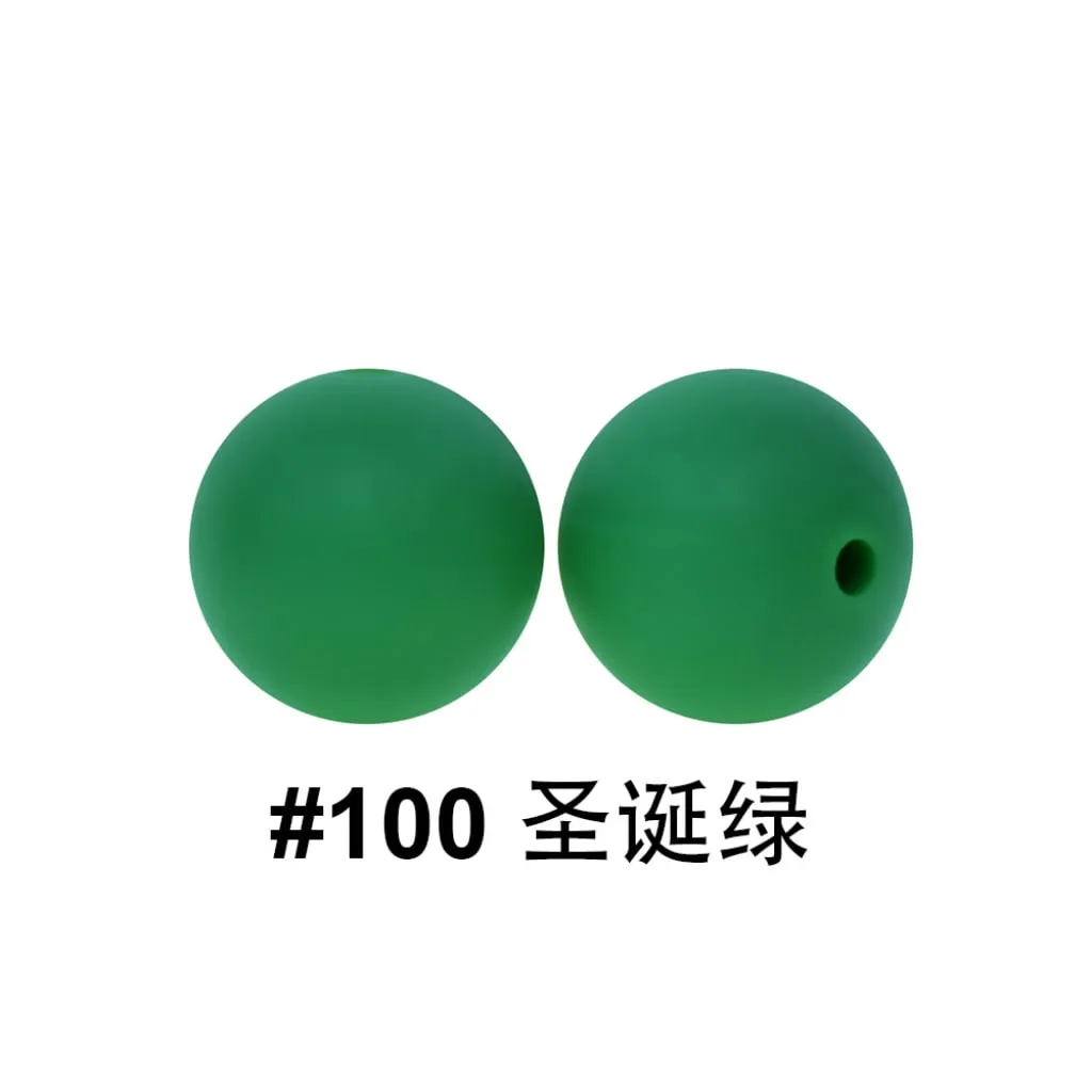 Silicone Beads, Solid Colors, 15 mm - Image 15