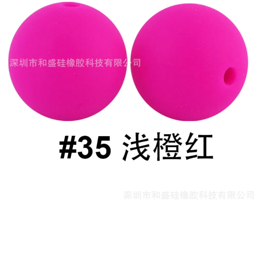 Silicone Beads, Solid Colors, 15 mm - Image 19