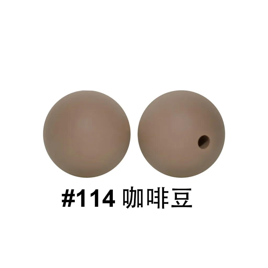 Silicone Beads, Solid Colors, 15 mm - Image 31