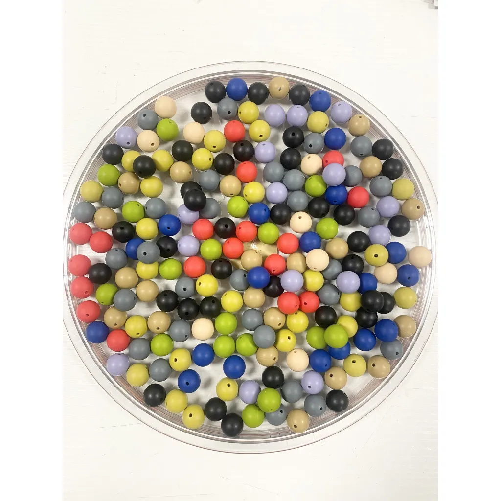 Silicone Beads, Solid Colors, 15 mm - Image 45