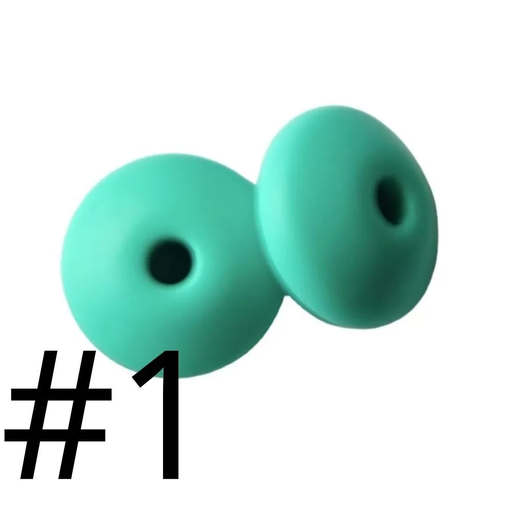 Silicone Lentil Beads Spacers Saucers 12mm - Image 10