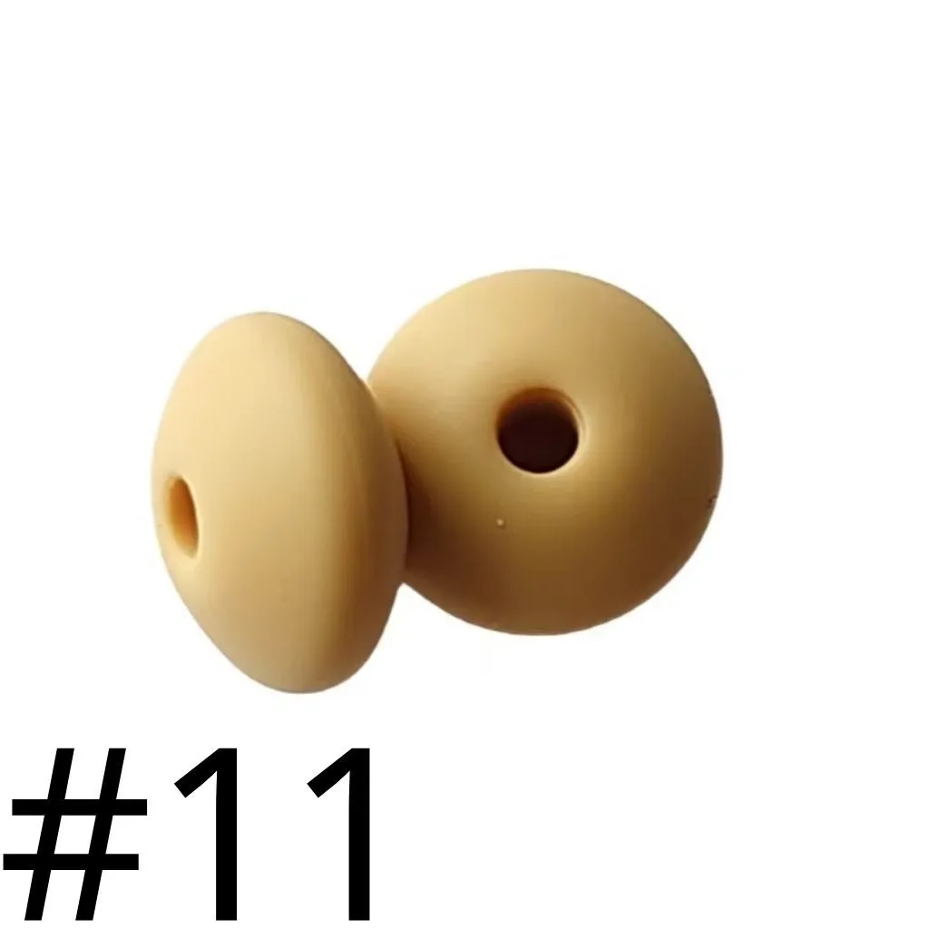 Silicone Lentil Beads Spacers Saucers 12mm - Image 102