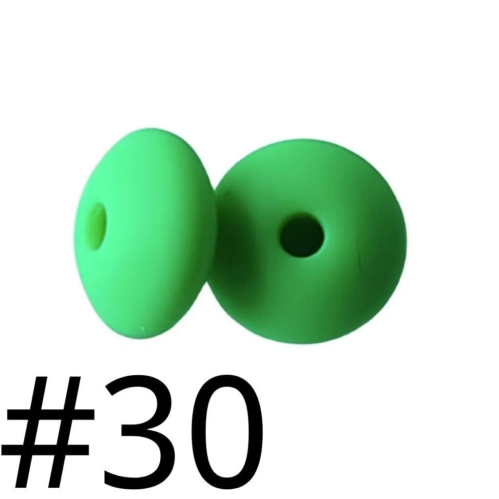 Silicone Lentil Beads Spacers Saucers 12mm - Image 104