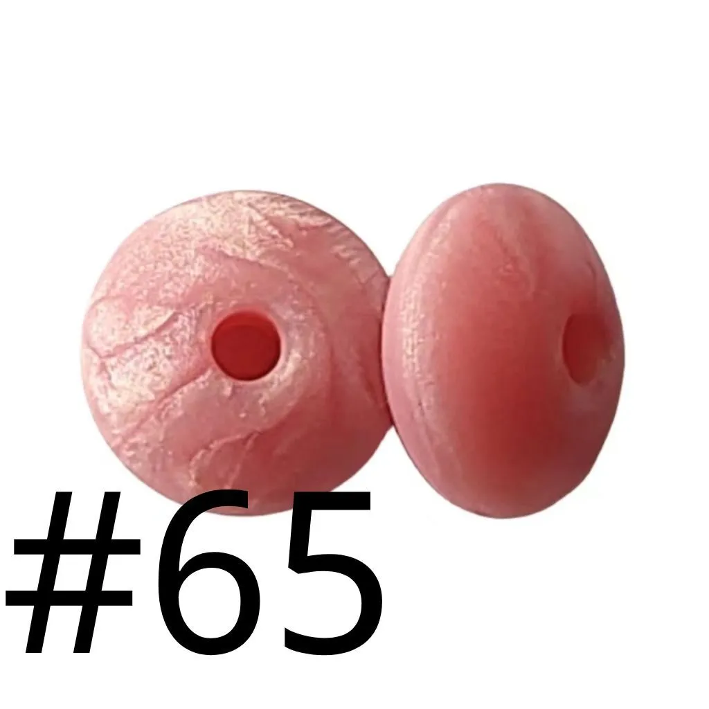 Silicone Lentil Beads Spacers Saucers 12mm - Image 110