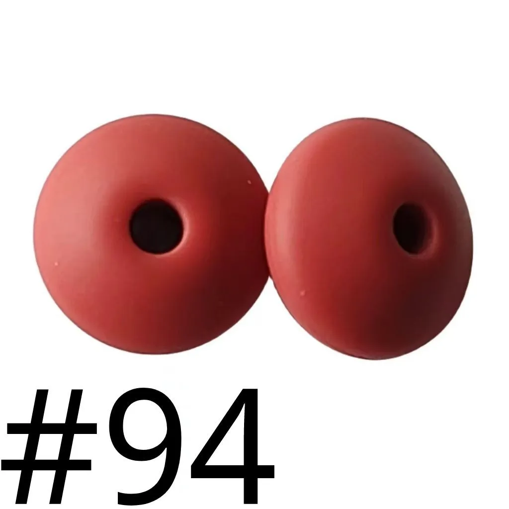 Silicone Lentil Beads Spacers Saucers 12mm - Image 112