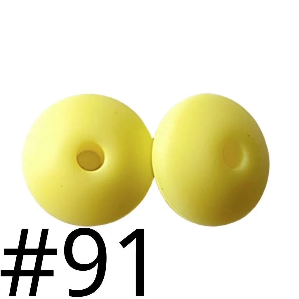 Silicone Lentil Beads Spacers Saucers 12mm - Image 116