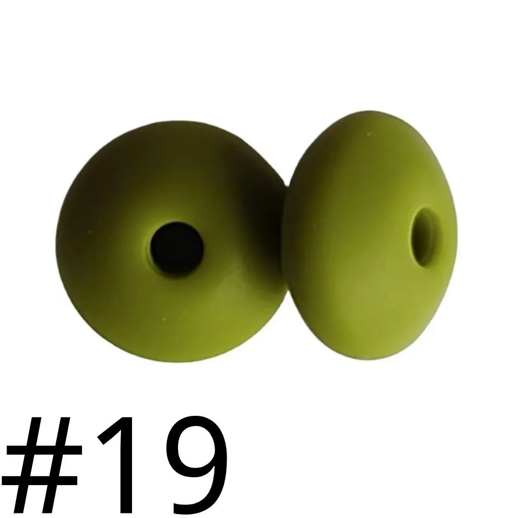 Silicone Lentil Beads Spacers Saucers 12mm - Image 122