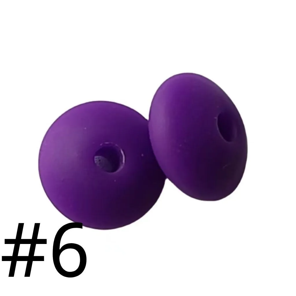 Silicone Lentil Beads Spacers Saucers 12mm - Image 17