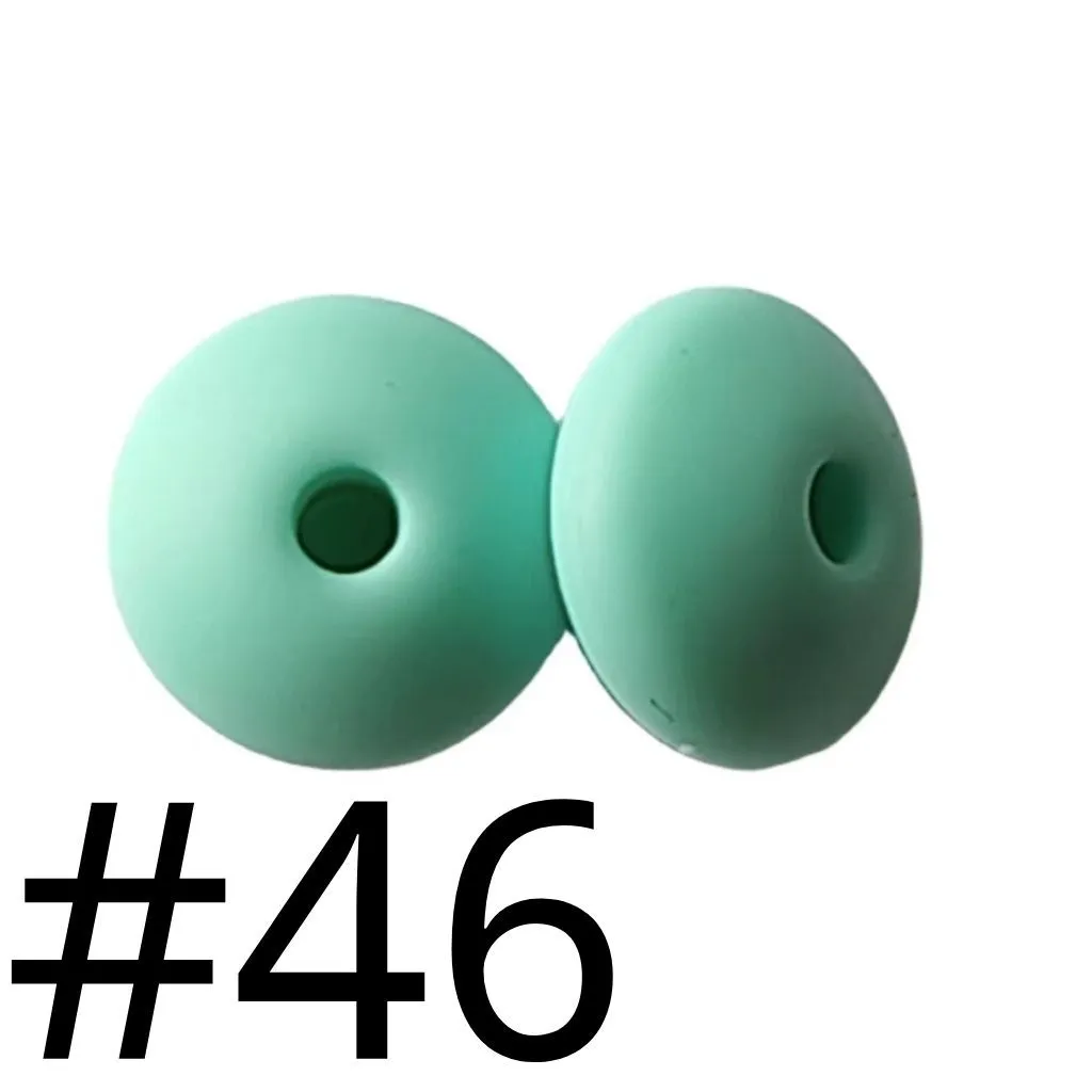 Silicone Lentil Beads Spacers Saucers 12mm - Image 22