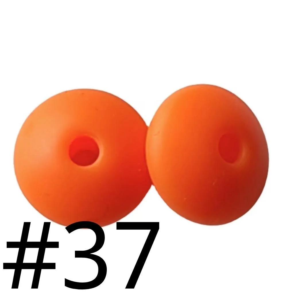 Silicone Lentil Beads Spacers Saucers 12mm - Image 25