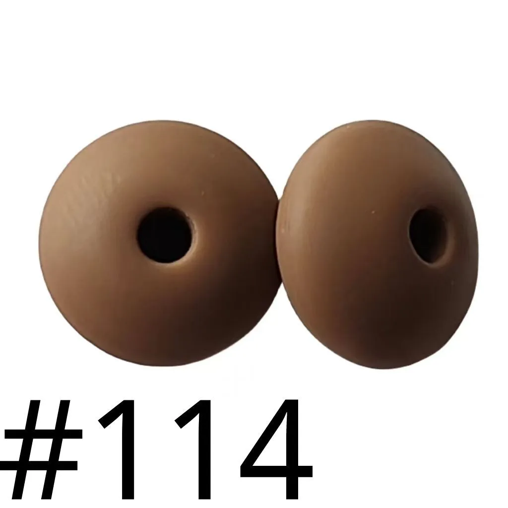 Silicone Lentil Beads Spacers Saucers 12mm - Image 27